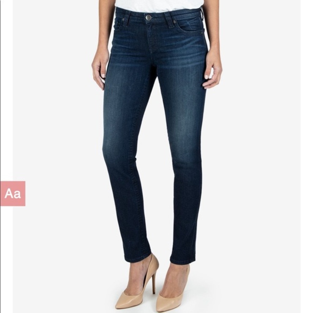 Kut from the Kloth Dark Stevie Straight Leg Jeans
